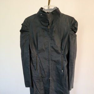 Diesel Style Lab Grey Long Sleeve High Neck Long Jacket Sz M